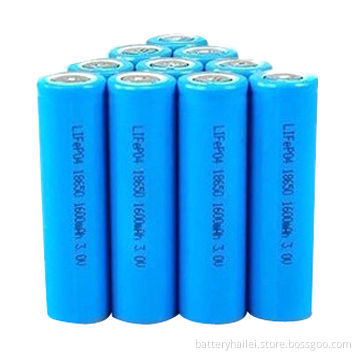 LiFePO4 Battery 18650 with 1,600mAh Capacity and 3.2V Rated Voltage